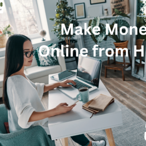 Lady working from home on her laptop, focusing on ways to make money online from home."