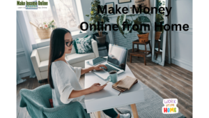 Woman working from home on a computer, exploring ways to make money online from home."