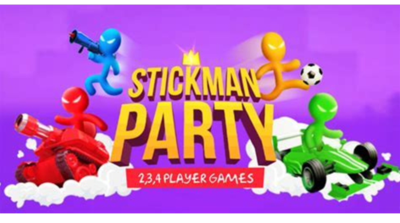 Build a Crowd: Stickman Games promotional image featuring stickman gameplay, math puzzles, and obstacle challenges."