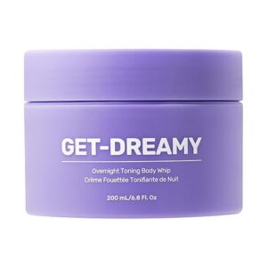 MAËLYS GET-DREAMY Overnight Toning Body Whip in a lavender container, 200 mL size.