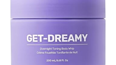 MAËLYS GET-DREAMY Overnight Toning Body Whip in a lavender container, 200 mL size.