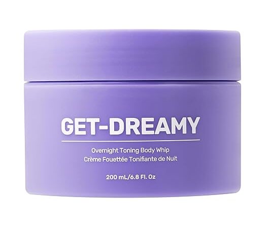 MAËLYS GET-DREAMY Overnight Toning Body Whip in a lavender container, 200 mL size.