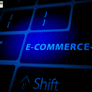 A sign that says 'ecommerce,' symbolizing the importance of Shopify customer care in supporting online businesses."